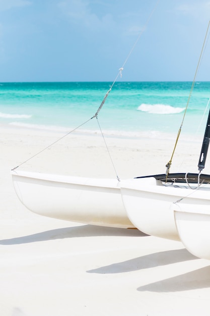 Close-up sailing boats at the seaside