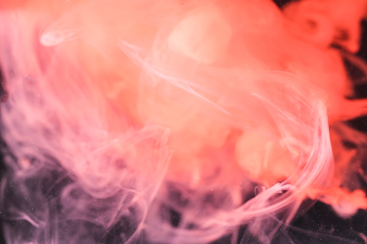 Free Photo close up salmon smoke on black background