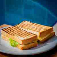 Free photo close up sandwich