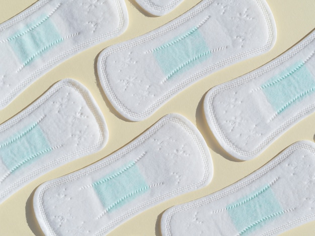 Close-up sanitary towels background