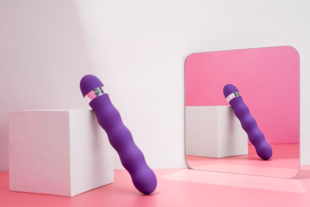 Foto gratuita primo piano sul giocattolo del sesso
