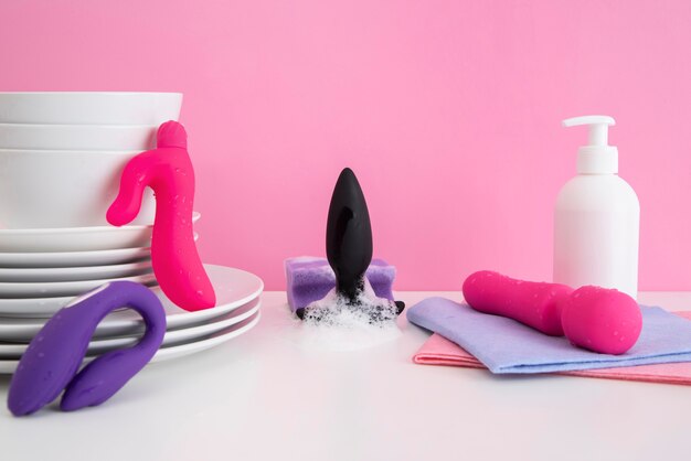 Close up on sex toys