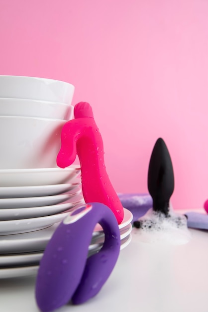 Close up on sex toys