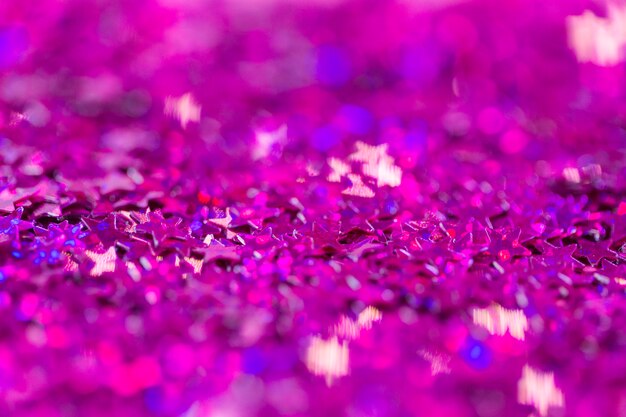 Close-up shiny confetti