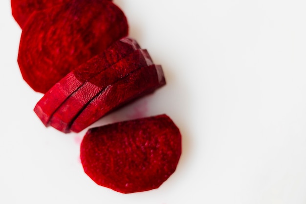 Close up sliced beets