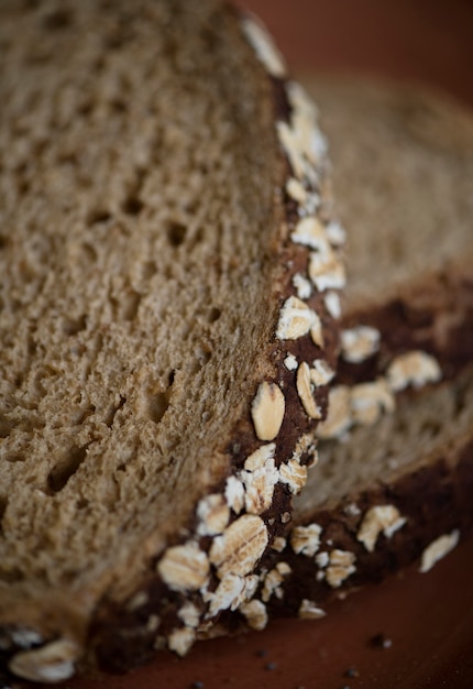 Close up of slices of bread