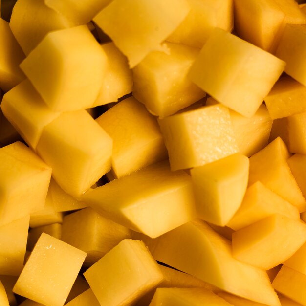 Close-up slices of pineapple texture background