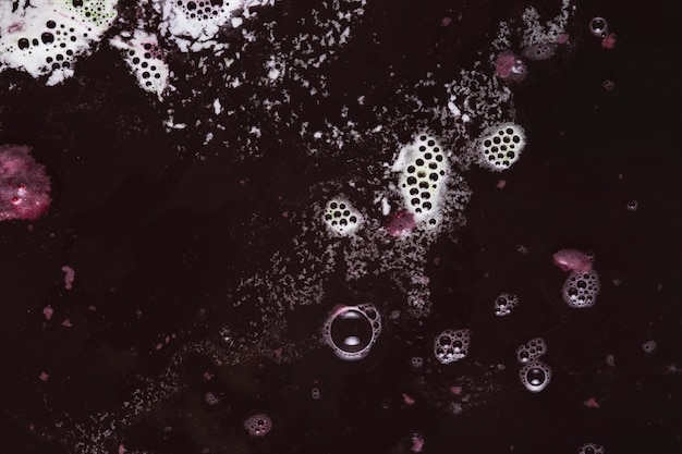 Close-up small foam bubbles