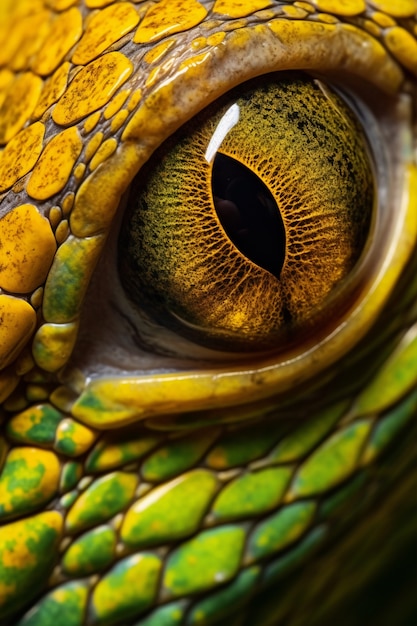 Крупный план змеиного глаза