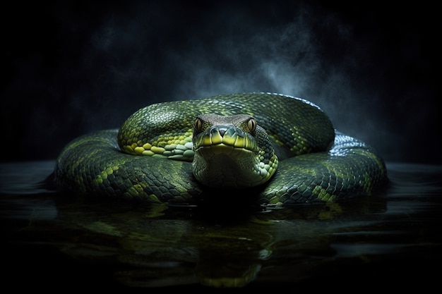 Foto gratuita primo piano sul serpente nell'habitat naturale