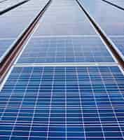 Free photo close up solar photovoltaic panels
