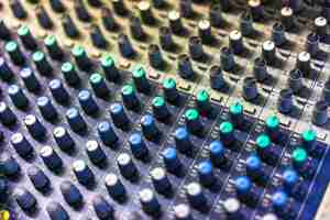 Free photo close-up of sound mixer