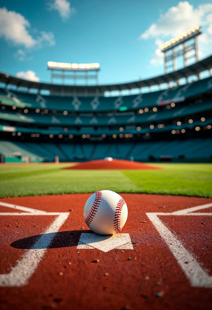 Free Photo close up on sport environment with baseball