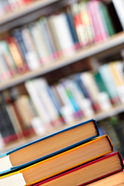 Close-up of a stack of books