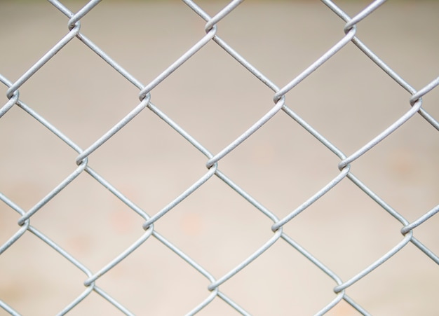 Close up of steel wire mesh fence background