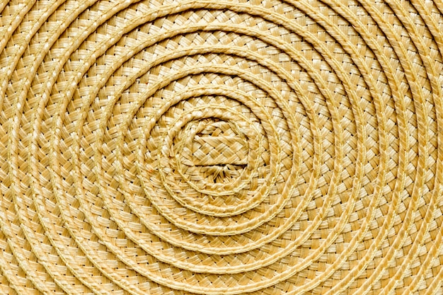 Close-up of straw table mat