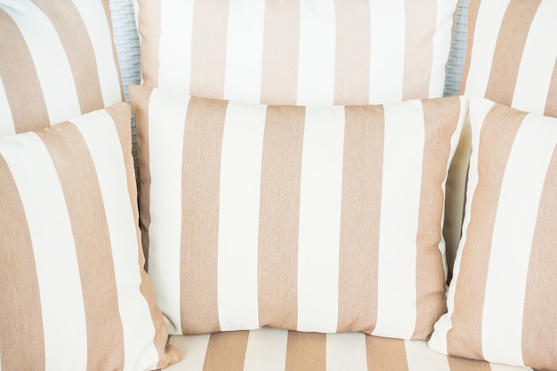Free photo close-up of striped cushions