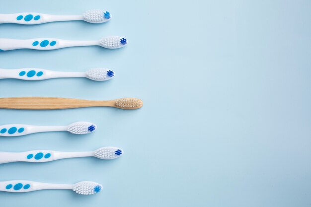 Close up on sustainable tooth brush alternatives