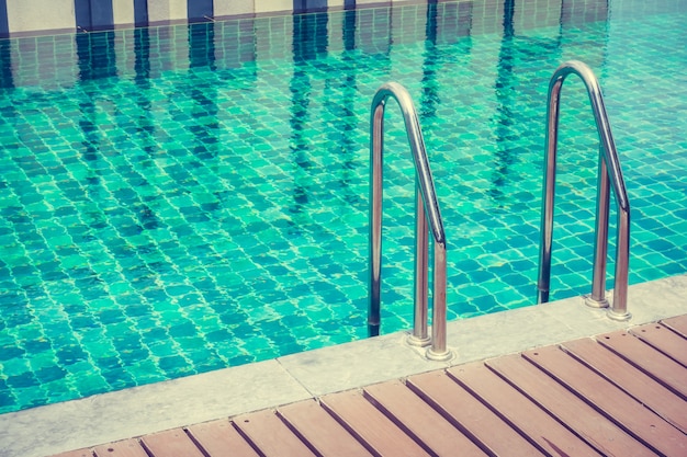 Close-up of swimming pool ladder