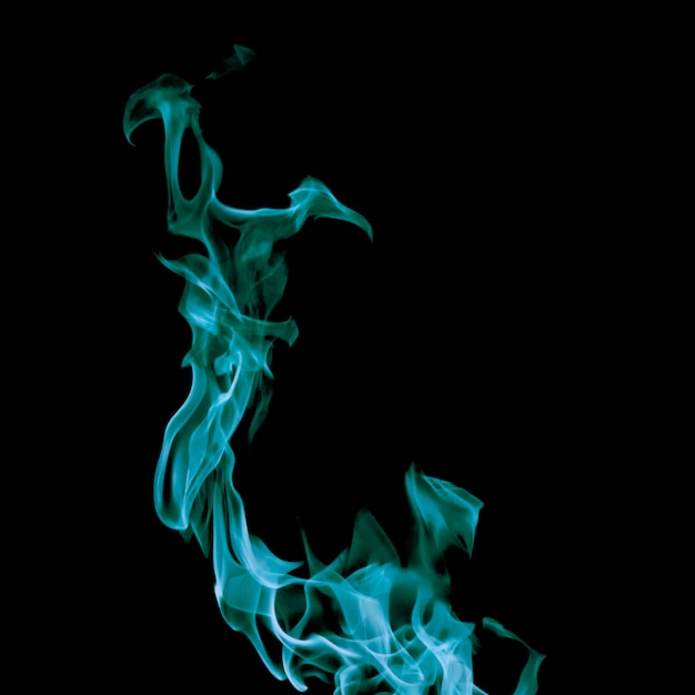Free photo close-up swirling blue fire