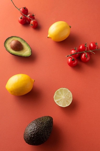 Close up on table full of food