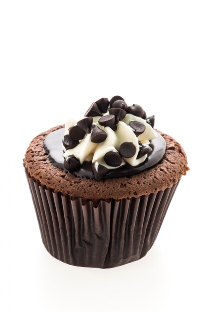 Close-up of tasty chocolate cupcake