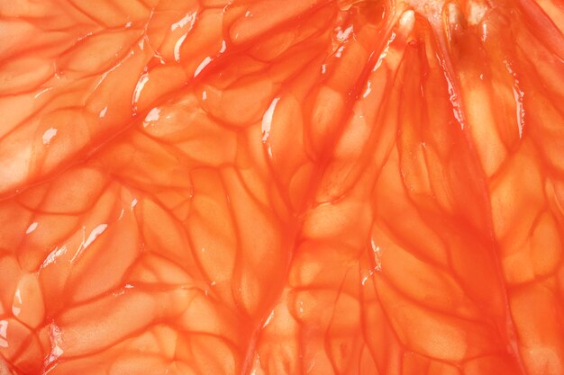 Close-up texture of citrus fruit slice
