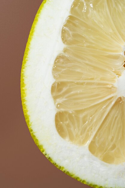 Close-up texture of citrus fruit slice