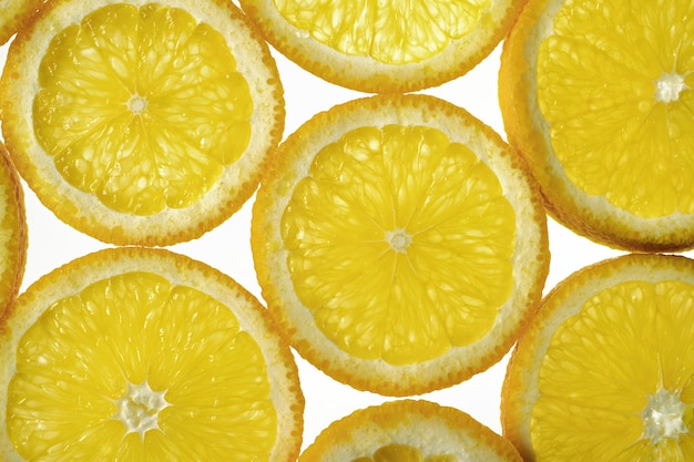 Close-up texture of citrus fruit slices