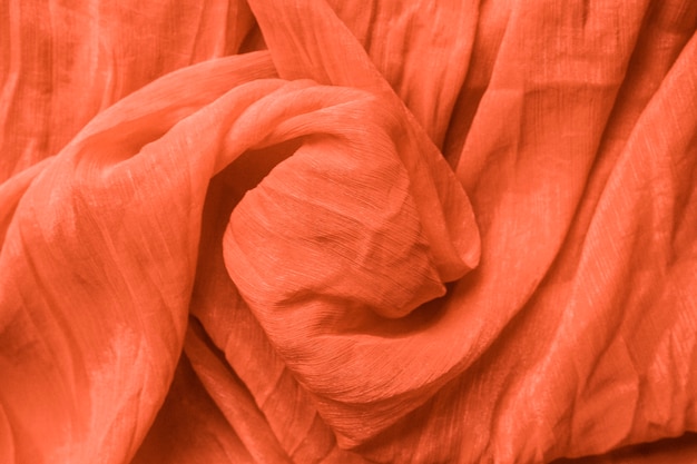 Close-up texture orange fabric of suit