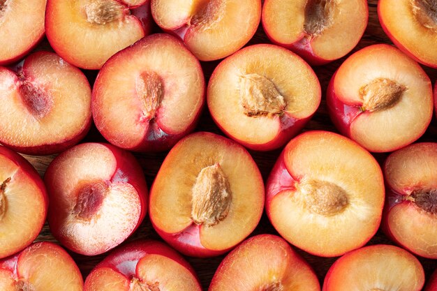 Close-up texture of peaches