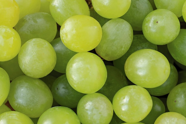 Close-up texture of white grapes