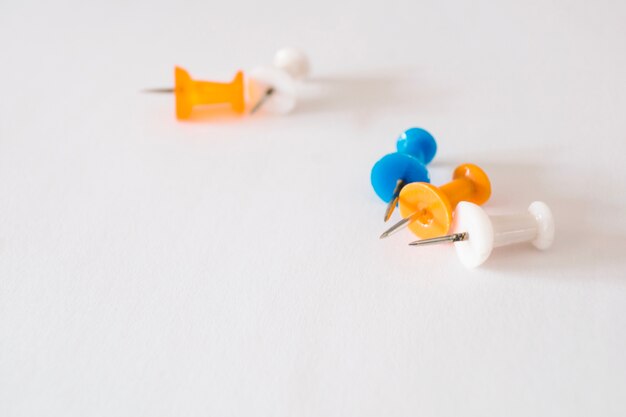 Close-up of thumbtacks