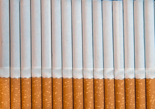 Close-up of Tobacco Cigarettes Background or texture