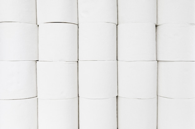 Free photo close-up toilet paper rolls