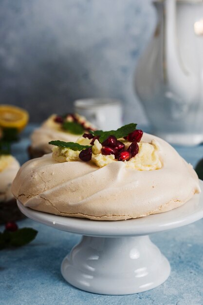 Close up of traditional homemade dessert