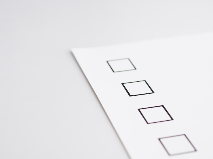 Free Photo close-up uncompleted election questionnaire 