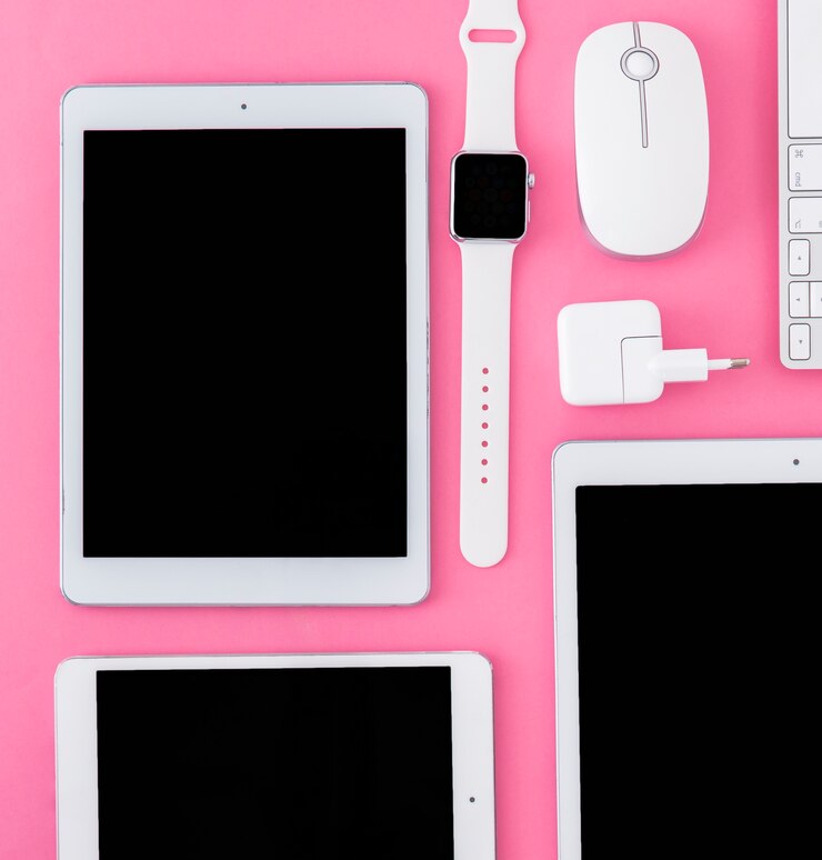 Free Photo close-up various digital devices