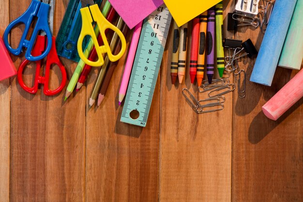 Close-up of various stationery