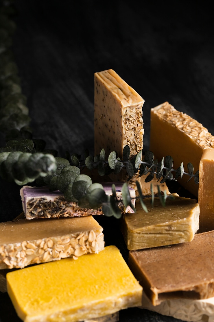 Free Photo close-up various types of soap