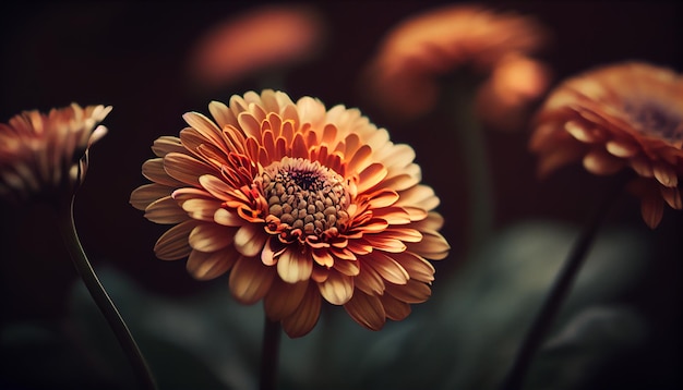 Free photo close up of a vibrant yellow daisy petal generative ai