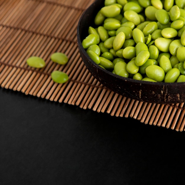 Free photo close-up view of asian beans concept