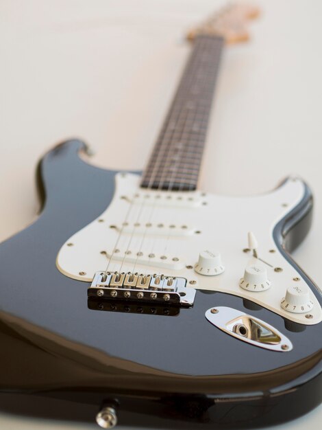 Close-up view of beautiful guitar