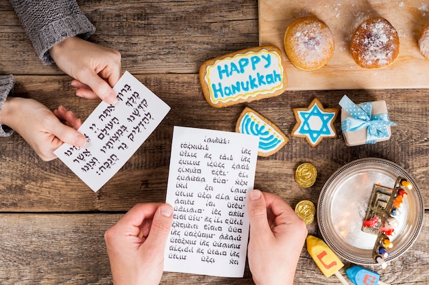 Vista ravvicinata del bellissimo concetto di hanukkah