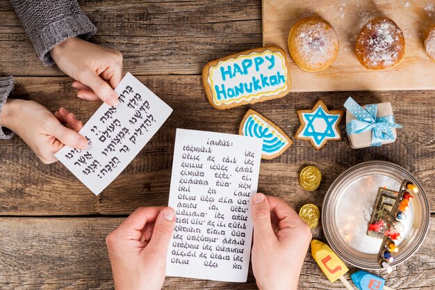 Close-up view of beautiful Hanukkah concept