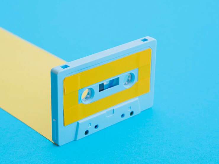 Free Photo close-up view of casette music concept