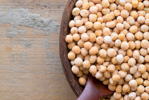 Close-up view of chickpeas concept