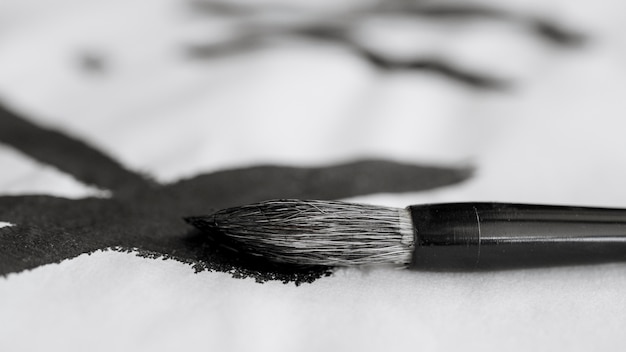 Close-up view of chinese ink concept