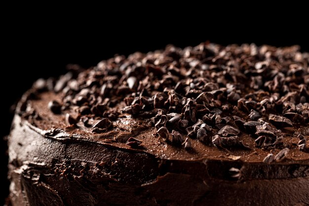 초콜릿 케이크 개념의 클로즈업보기