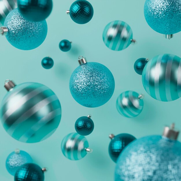 Close-up view of christmas balls concept